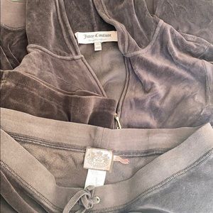 Juicy couture brown velvet track suit